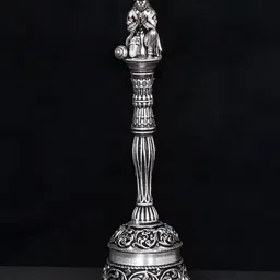 Exotic India Silver-Toned Brass Superfine Lord Hanuman Bell-picture-6