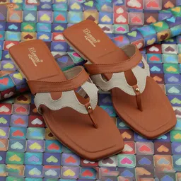 D LORZERI Women Printed Open Toe Flats with Bows-image-71
