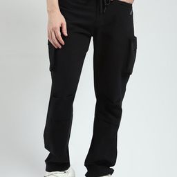rock.it Men Straight Fit Cotton Cargos Trousers-image-75