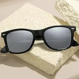 Arzonai Unisex Black Lens & Black Square Sunglasses With UV Protected Lens-picture-50