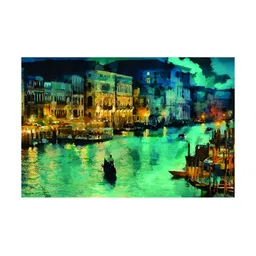 Inephos Green & Brown Abstract Printed Canvas Beautiful Nature Modern Art Wall-13