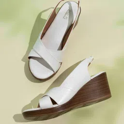 Inc 5  Party Wear Solid Round Toe Wedges Heel Sandals-35