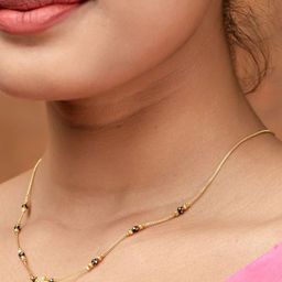 SHWENIT JEWELS Gold-Plated Kundan Stone Studded and Beaded Mangalsutra-32