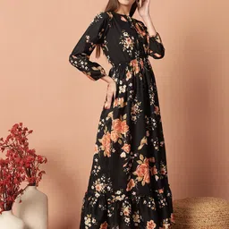 Femvy Floral Printed Maxi Dress-image-58