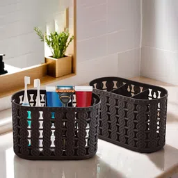 Kuber Industries Brown Set of 2 Reusable Multi-Utility Organisers-46