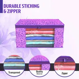 Kuber Industries Purple Set of 4 Regular Drawer Organiser Organisers image 5