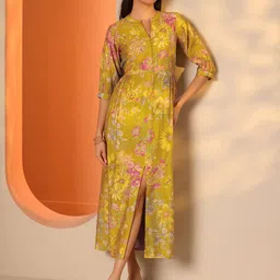 Libas Floral Printed Fit & Flare Midi Dress-picture-49