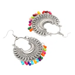 YouBella Set Of 4 Artificial Beaded Geometric Shaped Oxidised Drop Earrings image 3
