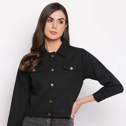 DressBerry Women Crop Denim Jacket with Embroidered-picture-13