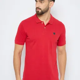 AXMANN Men Solid Polo Collar Cotton T-shirt-picture-23