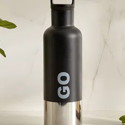 Home Centre Atlantis Shadow Oasis Black Printed Stainless Steel Water Bottle 900ml-image-93