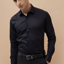 CODE by Lifestyle Men Spread Collar Solid Cotton Slim Fit Formal Shirt-image-81