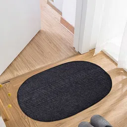 Kuber Industries Grey Striped Woolen Round Anti-Skid Doormat-image-86