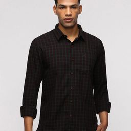 Crocodile Comfort Fit Tartan Checked Pure Cotton Casual Shirt-image-10