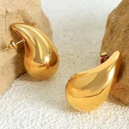 Brijsun Gold Plated Teardrop Shaped studs-picture-45