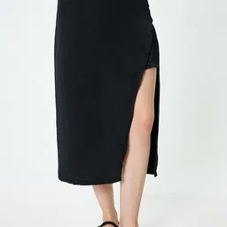 Koton Flared Midi Skirt-image-8