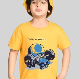 AUSK Boys Graphic Printed Drop-Shoulder Sleeves Cotton T-shirt-image-93