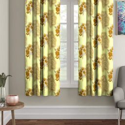 Cortina 2 Pieces Floral Printed Window Curtains-picture-17