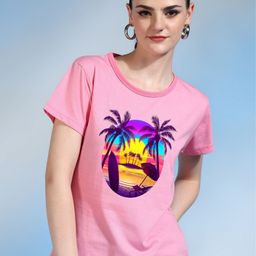 Moda Rapido Women Printed Tropical Bio Finish T-shirt-picture-31