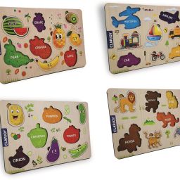 Wooden Learning Educational Board, Puzzle for kids Ages 2 Years & above(Combo 4)-image-18