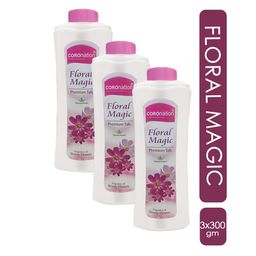COROnation Herbal Set Of 3 Floral Magic Premium Talc Powders - 300g Each-19