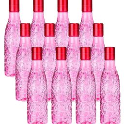 Kuber Industries Pink Set of 4 Plastic Solid Water Bottle-18