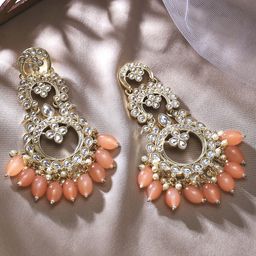Rubans 24k Gold Plated Classic Drop Earrings-6