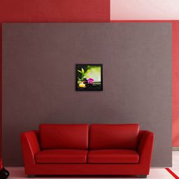 eCraftIndia Multicoloured Floral Pot UV Wall Art-image-56