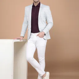 Crimsoune Club Men Striped Single Breasted Blazer-picture-54