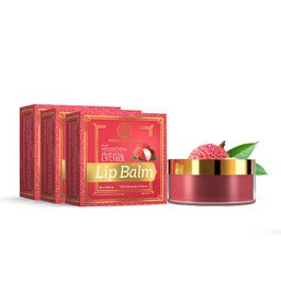 Khadi Natural Set of 3 Lychee Herbal Lip Balm-43