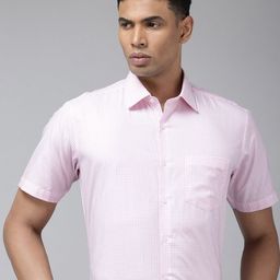 Van Heusen Pure Cotton Custom Grid Tattersall Checked Formal Shirt-picture-22
