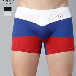 IC4 Men Pack of 2 Assorted Colourblocked Trunks 0WRBR-WNG333P2-21