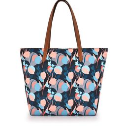 DressBerry Printed Shopper Shoulder Bag with Applique-image-3
