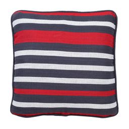 SWAYAM Navy & White Set of 5 Striped 12" x 12" Square Cushion Covers image 2
