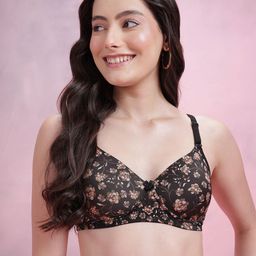 DressBerry Floral Printed Medium Coverage Lightly Padded T-shirt Bra DRM-DB-ETC35A-DLMLA image 5