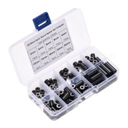 100pcs M3 Nylon Spacer Assortment Kit Electrical Outlet Screws Spacers Plastic Outlet Spacers Rubber Round Spacer For Electrical Screws Switch And Receptacle - Black - RS2796100pcs M3 Nylon Spacer Assortment Kit Electrical Outlet Screws Spacers Plastic Outlet Spacers Rubber Round Spacer For Electrical Screws Switch And Receptacle - Black - RS2796-22