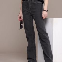 The Roadster Life Co. Women Straight Fit High-Rise Light Fade Stretchable Jeans-picture-13