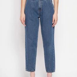 MADAME Blue Denim Skinny Fit Mid Rise Jeans-image-77