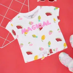 Pantaloons Junior Kids White Cotton Printed T-Shirt-picture-47
