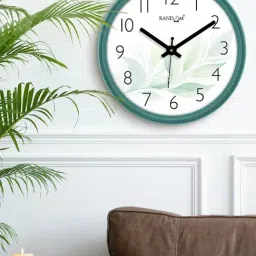 Random White & Green Printed Analogue Wall Clock-picture-23