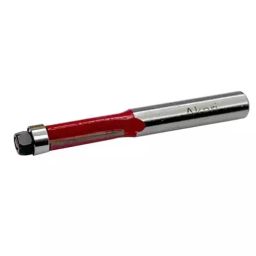AKARI Router Trimmer Bit 6.35 mm Shank Size Red & Chrome for Routing in Wood, TB-8-11