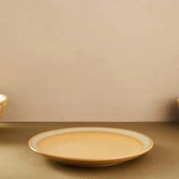 Fabindia Yellow Ceramic Anaarbagh Dinner Plate-image-31