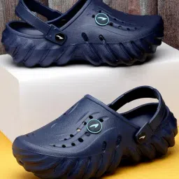 Asian Kids Blue Back Strap Clogs-image-72