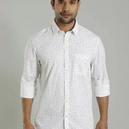 Indian Terrain White Regular Fit Printed Shirt-picture-1