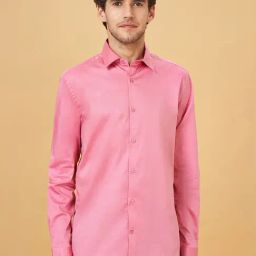 Peregrine By Pantaloons Almond Blossom Cotton Slim Fit Shirt-image-36