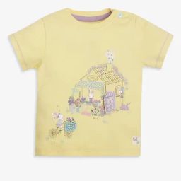 Ed-a-Mamma Infant Girls Yellow Cotton Printed Casual Top-image-47