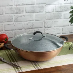 Bergner Infinity Chef Copper Stainless Steel Kadai with Lid - Set of 1-image-32