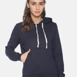 Campus Sutra Navy Full Sleeves Hooded Sweatshirt-image-52