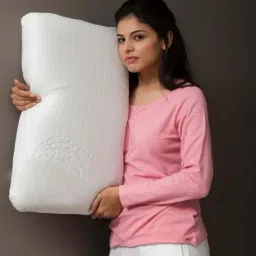 The White Willow White Stitched Memory Foam Pillow with Cover - Set of 1-12