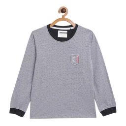 Octave Kids Grey Cotton Printed T-Shirt-image-61
